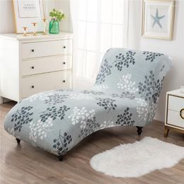 Chair Covers Chaise Lounge Cover Stretch Printing Longue Slipcover Luxury For Living Room Indoor Furniture
