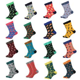 Men's Socks Fashion Men's Socks Skarpetki Funny Happy Harajuku Cool Penguin Sand Pizza Pepper Cactus Bear Avocado Christmas Snowmen Sock T221011