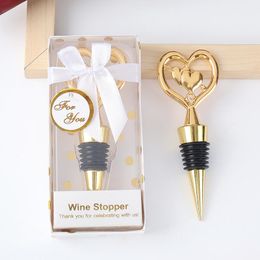 An Arrow Through the Heart Wedding Favors Silver/Gold Brushed Chrome Wine Bottle Stopper Event Party Supplies RRB16303