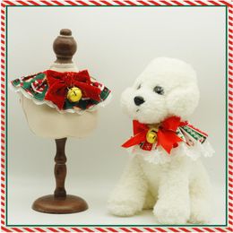 Christmas Pet Lace Mouth Towel Cats Collars and Leads Dog Cat Bib Teddy Pomeranian Autumn and Winter Dressing Articles