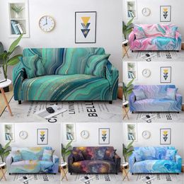 Chair Covers Elastic Sofa For Living Room Watercolour Marble Print Stretch Slipcovers Couch Corner Cover Galaxy Space Home Decor