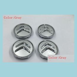 Wheel Covers Car Styling 4Pcs/Lot 60Mm Citroen Wheel Centre Caps Emblem Badge Fits C2 C3 C4 C5 C6 C-Quatre Hub Emblems Drop Delivery Dh7Pk