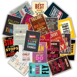 25Pcs positive quote inspirational sayings Stickers Pack Non-random Car Bike Luggage Sticker Laptop Skateboard Motor Water Bottle Decal TZE024