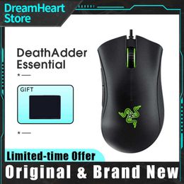 Mice Razer Deathadder Essential Wired Gaming Mouse Gamer 6400DPI Ergonomic Design Mechanica Side Button Mice For Pc Laptop T221012