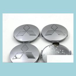 Wheel Covers 4Pcs/Lot Abs 81Mm Mitsubishi Wheel Centre Hub Caps Chrome Badge Ers For Pajero V73 V75 V77 V78 Montero Etc Drop Deliver Dhb5J