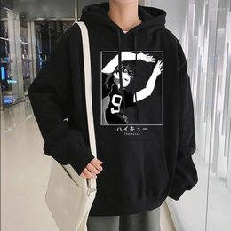 Men's Hoodies Harajuku Anime Tobio Kageyama Hooded Sweatshirts Fashion Cartoon Costume Adult Kids Casual Oversized Unisex Winter