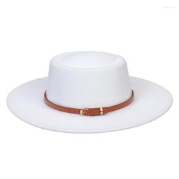 Berets Fedora Hat Felt Hats For Women Men Fedoras Men's Women's Woman Man Flat Top Cap Female Male Wide Brim Caps Christmas 2022