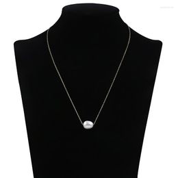 Pendant Necklaces Wholesale Luxury 925 Sterling Sliver Freshwater Rice Pearl Necklace For Women
