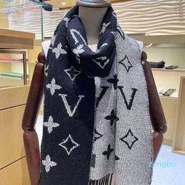 Scarves Scarves Designer Classic designer scarf men's Plaid scarves and wo winter black Grey letters embroidery brand label cashmere scarf