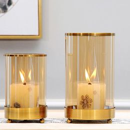 Candle Holders Gold Modern Candles Candy Bar Room Vases Moroccan Candels Holder Outdoor Nordic Style Candelabros Dinner Table Home