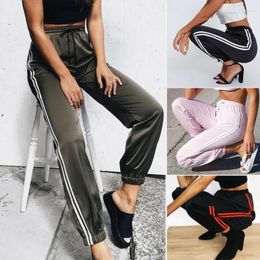 Women's Pants Women OL Harem Long Drawstring Summer Loose Work Trousers Fashion Casual Solid Breathsable Lace-Up High Waist Sports