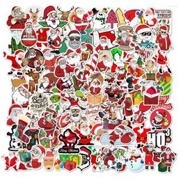 Gift Wrap 100pcs Christmas Santa Claus Tree Stickers Mobile Phone Skateboard Luggage Packaging Sealing Waterproof