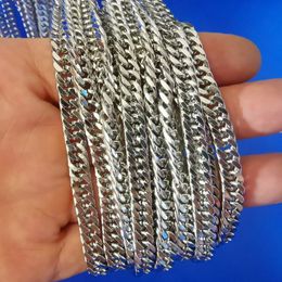 3Meter 6mm Double Miami Cuban Curb Chain Jewelry Findings Charms Stainless Steel Jewelry Marking Clothing Bag Accessories