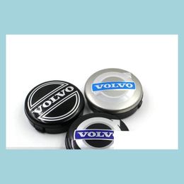 Wheel Covers 3Colors 4Pcs 64Mm Voo Wheel Centre Caps Hub Er Car Emblem Badge Black/Gray/Blue C30 C70 S40 V50 S60 V60 V70 S80 Xc90 Dr Dh6Vk