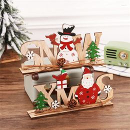 Christmas Decorations Snowman Santa Claus Wooden Pendants For Home Xmas Tree Ornaments Hanging Decor Navidad 2022
