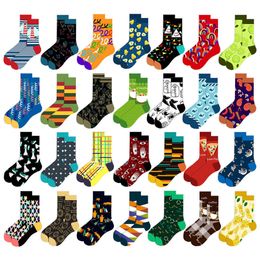 Men's Socks Streetwear Big Sieze Funny Socks Men with Cartoon Animals and Fruits Hip Hop Men's Socks Cotton Gifts for Men 2601 T221011