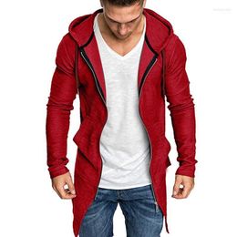 Men's Jackets Men's Men Jacket Coat Splicing Hooded Solid Trench Cardigan Long Sleeve Outwear Blouse Fashion Clothing M840#