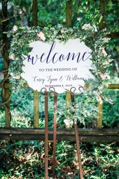 Party Decoration Clear Or Black Glass Look Acrylic Wedding Welcome Sign Personalised Perspex Modern Display