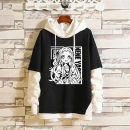 Mens Hoodies Sweatshirts Anime Hoodie Toilet-bound Hanako-kun Hanako Kun Pullover Cosplay Costume Hooded Sweatshirt Harajuku Streetswear Cloes G221011