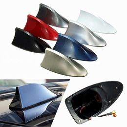 Car Antennas Car Exterior Roof Shark Fin Adhesive Sticker Antenna Fm/Am Signal Radio Aerial Drop Delivery 2022 Mobiles Motorcycles Par Dhctz