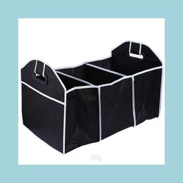 Car Organiser New Arrive Car Truck Van Suv Storage Basket Trunk Organiser Boot Stuff Food Mobile Stowing Tidying Folding Bag 50X32X3 Dhix9