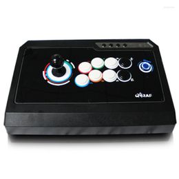 Game Controllers Triple Function Joystick Arcade Fighting Without Delay USB Computer Fluorescence Wrestle Rocker PC Games Handle
