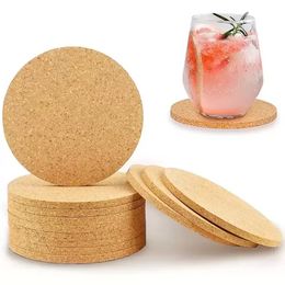 Cork Coaster 1Pcs Cup Mat Tea Coffee Mug Drinks Holder for Kitchen Natural Wooden Mats Tableware Round Drink Coaster t1013