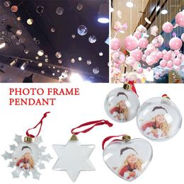 Christmas Decorations Ornament DIY Transparent Po Frame Pendant Tree For Home Party Drop