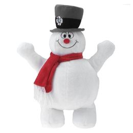 Decorazioni natalizie Snowman Dancing Plushie Canting and Musical Boll for Kids Holiday Party Decor