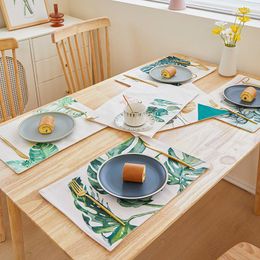 Table Napkin 1Pcs Flowers Linen Decorative Print Placemats For Dinner Mat Flower Design Kitchen Nordic Accessories Drink Coasters