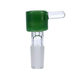 Colourful 14MM 18MM Male Joint Smoking Replacement Bowls Herb Tobacco Oil Philtre Glass WaterPipe Bong Convert Non-slip Handle Hookah Down Stem Cigarette Holder DHL