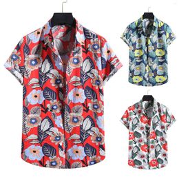 Men's Casual Shirts 2022 Men's Summer Fashion T-shirt Hawaiian Flower Shirt Short Sleeve High Quality Party Holiday Travel