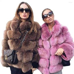 Women's Fur Women Fashion Luxury Faux Coat Stand Autumn Winter Warm Overcoat Gilet