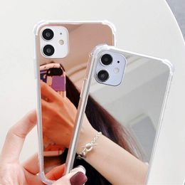 Makeup Mirror Acrylic Phone Cases Hard Plastic TPU Shell For iPhone 14 Pro Max Plus Fashion iPhone14 13 12 11 7 8 X XR XS Shockproof Protective Designer Make Up Back Cover