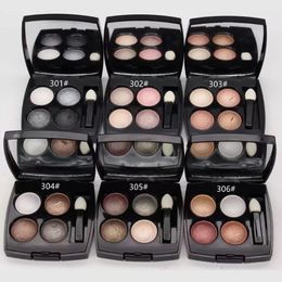 New Branded Makeup Eye shadow 4 Colours Matte Eyeshadow shadows palette with brush 6 styles