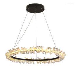 Pendant Lamps Joyful Home Modern Metal Crystal Art Deco Round Lights Hanging Master Bedroom Parlour LED Bulbs Fixture Lamp