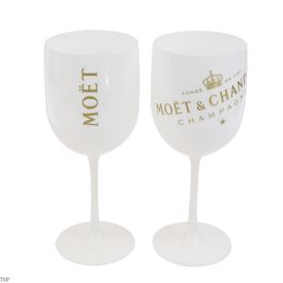 Moet Plastic Glasses Celebration Party Drinkware Drink Wine Cup Champagne Electroplated Cocktails Goblet Bar256n