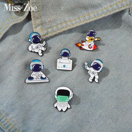 Nuevo estilo originalidad broches m￺sica astronaut de esmalte