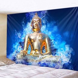 Tapestries Buddha Tapestry Meditation Chakra Wall Hanging Yoga Mandala Room Decor Boho Home Background Cloth