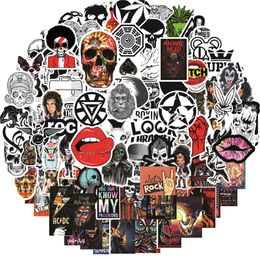 100PCS Punk Rock Stickers Rock and Roll Music Sticker Vinyl Waterproof Decals Metal Band for Water Bottle Laptop Skateboard Computer Phone Adults Teens Kids C136108