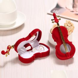 Jewellery Pouches Bags Jewellery Pouches Veet Piano Violin Gift Box Wedding Engagement Ring Holder For Storage Necklace Earring Packagin Dhjrd