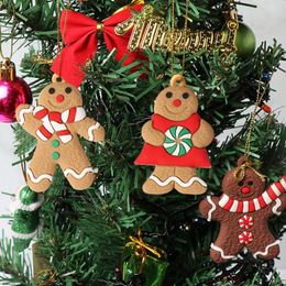 Christmas Decorations Gingerbread Man Tree Pendant Holiday Home Living Room Car Interior Exquisite Hanging Decoration Kits