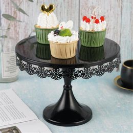 Bakeware Tools Cake Stands European Style Metal Plate Pastry Tray Iron Decorative Tableware For Wedding Party