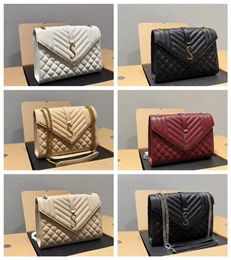 Designer Bag Shoulder Women Bags Genuine Leather Handbag Handbags Bags Tote Calfskin Classic Diagonal Stripes Quilted Chains Medium Cross Body