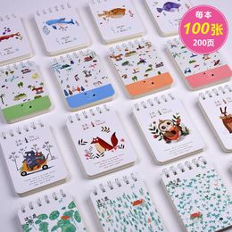 4pcs Animal Diary Notebook Kawaii Cartoon Notepad Hard Cover Memo Time Organiser Friend Kids Stationery Gift Cute Coil