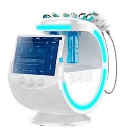 Multi-Functional Beauty Equipment Smart Ice Blue 7 IN 1 Skin Analyzer Diagnosis RF Ultrasound Lon Cooling System Dermabrasion Hydrofacials Machine