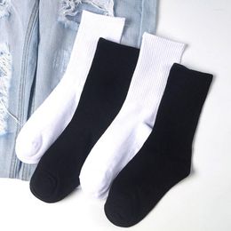 Men's Socks Cotton White Black Grey Breathable Long Crew Hosiery Sport Solid Men High Tube Sock Harajuku Male Streetwear