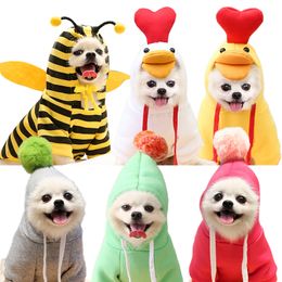 Dog Apparel Clothes for Small Dogs hoodies Warm Fleece Cute Pet Clothing Puppy Cat Costume Coat for French Chihuahua Ropa Para Perro Jacket Suit