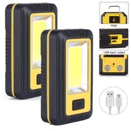Tragbare Laternen 26W COB XPE LED Jagd 3600mAh USB Arbeitslicht Inspektionslampe Clip auf roter Blitzcamping -Notbrenner