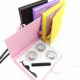 False Eyelashes Makeup 3 Pairs Mink Wholesale Beauty Box Package Lashes Vendor Eyelash Extension Supplies